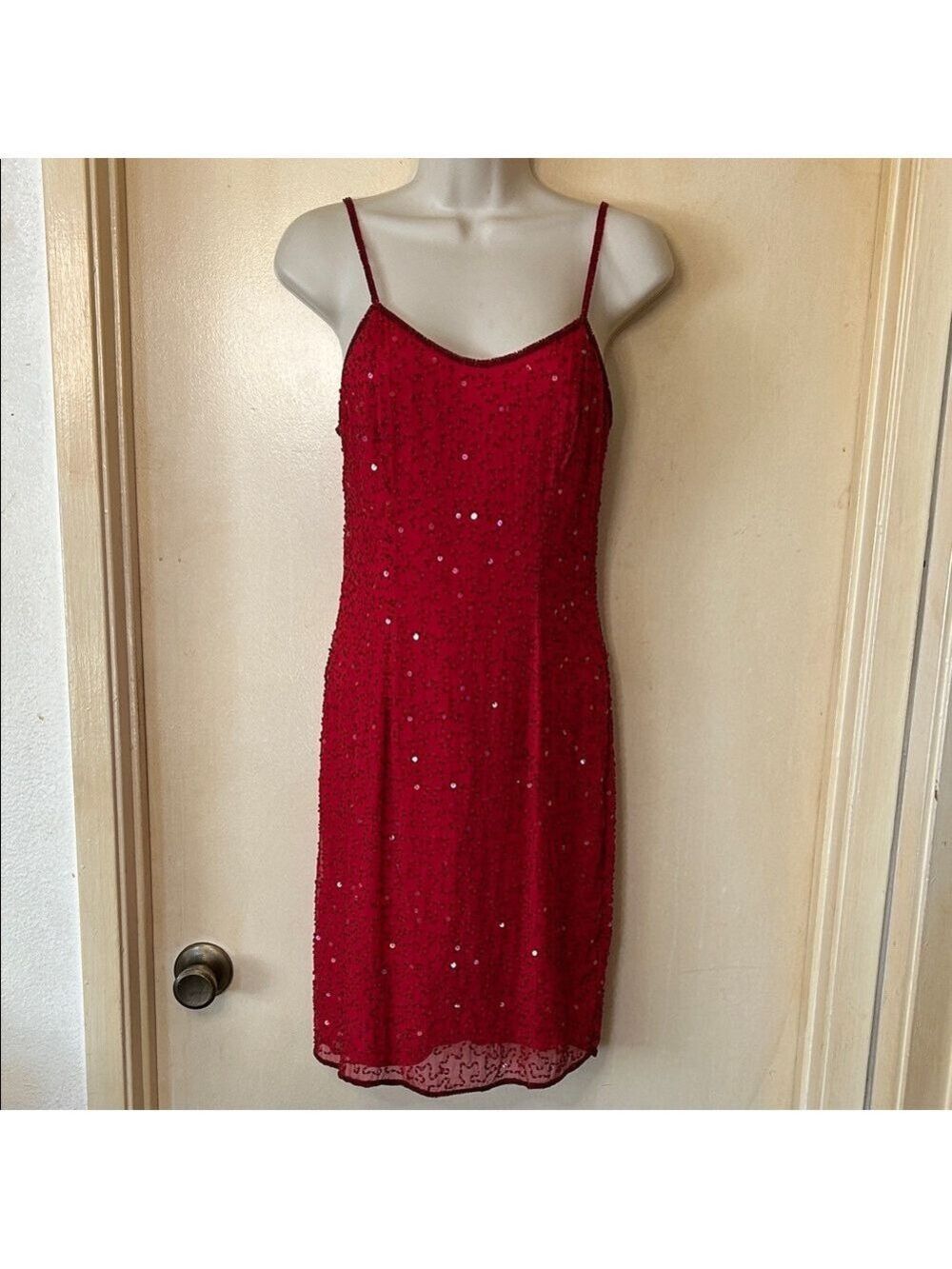Roberta  Sparkling Red Sequin Mini Dress size S